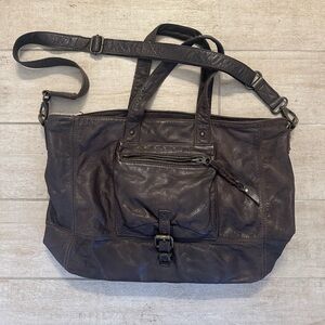 Tano, Made in Italy, pre-loved leather boho bag - with minor flaws